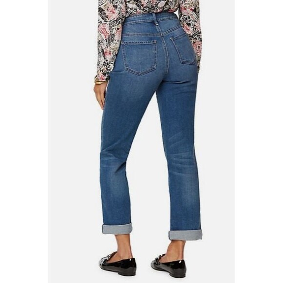 NYDJ Relaxed Straight Leg Jeans Medium Wash Blue Stretch Comfort Women's Size 8 - Picture 2 of 11
